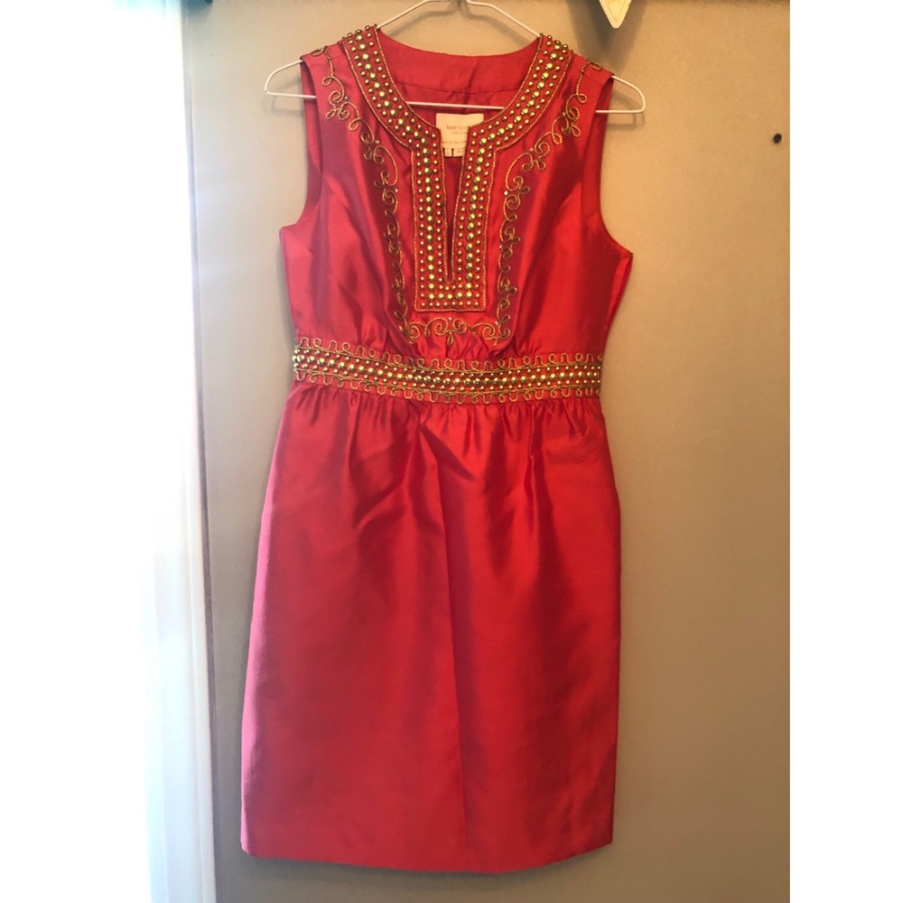 Kate Spade Pink and Gold Cocktail Dress